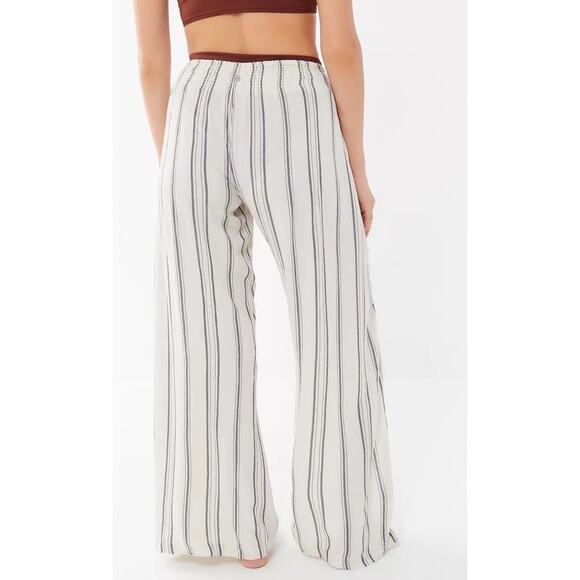 Billabong Adventure Spirit Wide Leg Wrap Palazzo Pant Women S Stripe Beach Boho - Picture 5 of 16